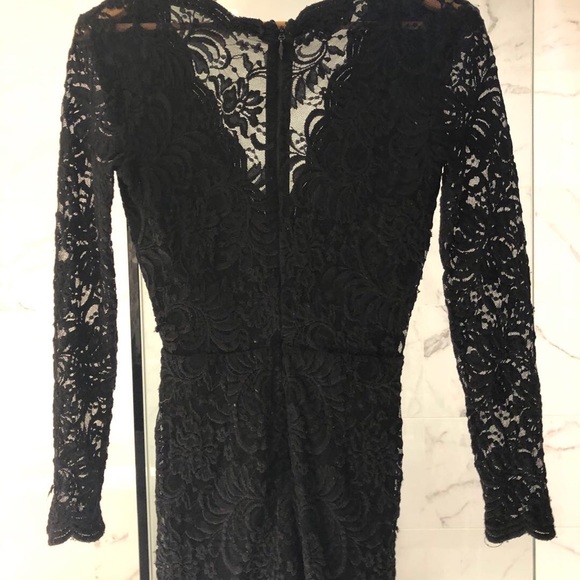 Sexy black laced BEBE romper - Picture 3 of 5